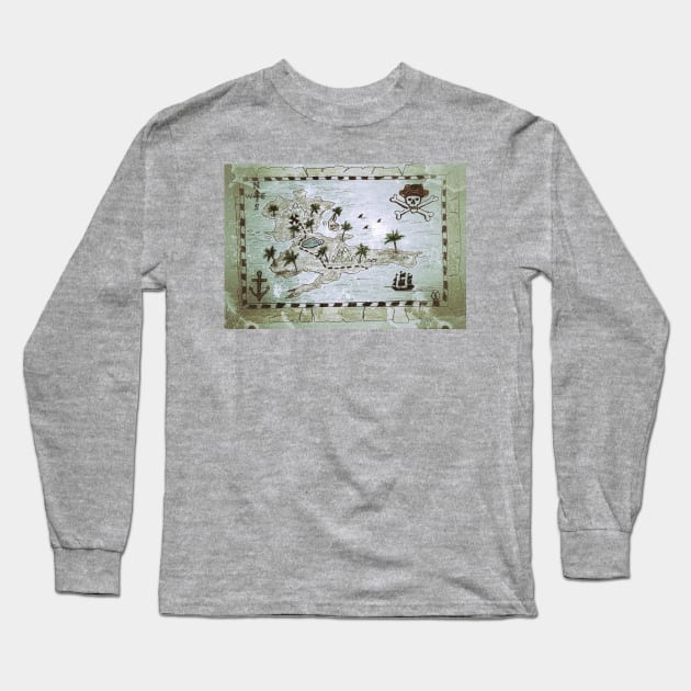 Treasure map Long Sleeve T-Shirt by Matt Starr Fine Art